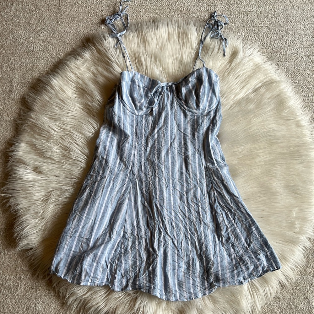 Majorelle blue and white striped dress size small good condition